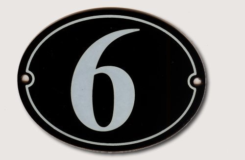 House Number Oval Black enamel plate with White numbers 120mm wide x 90mm high &nbsp; $110