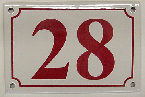 House Number Rectangel white enamel plate with 2 Mooron numbers 200mm wide x 100mm high &nbsp; $110