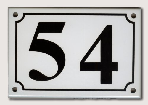 House Number Rectangel White enamel plate with Black numbers 150mm wide x 100mm high &nbsp; $110