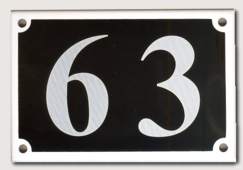 House Number Rectangel Black enamel plate with White numbers 150mm wide x 100mm high &nbsp; $110