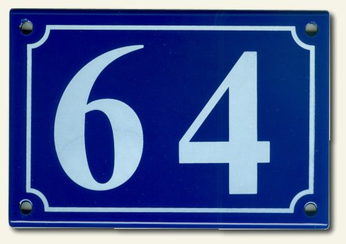 House Number Rectangel Blue enamel plate with White numbers 150mm wide x 100mm high &nbsp; $110