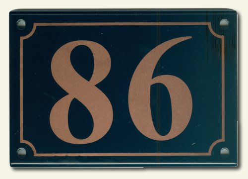 House Number Rectangel Black enamel plate with Gold numbers 150mm wide x 100mm high &nbsp; $110