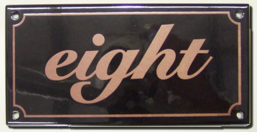 House Number Rectangel Black enamel plate with Copper letters 200mm wide x 100mm high &nbsp; $150