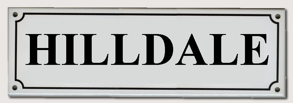 House Names Rectangel White enamel plate with Black letters 300mm wide x 100mm high &nbsp; POA