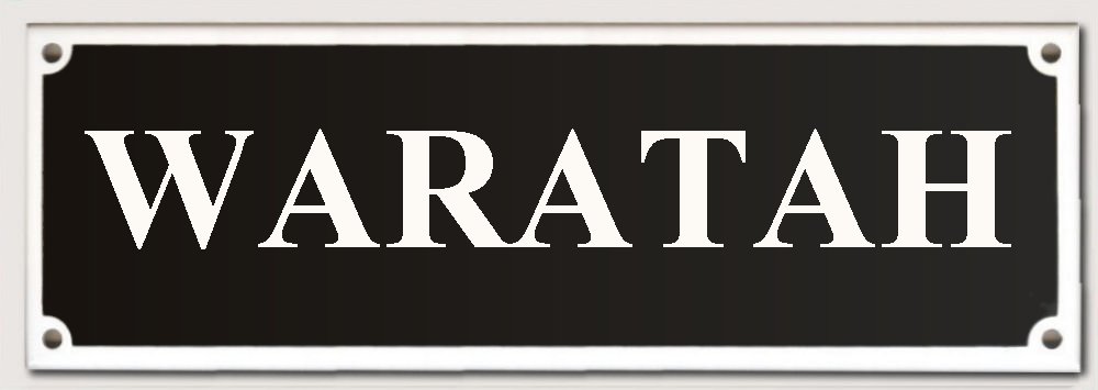House Names Rectangel White enamel plate with a Black Face and White letters 300mm wide x 100mm high &nbsp; POA
